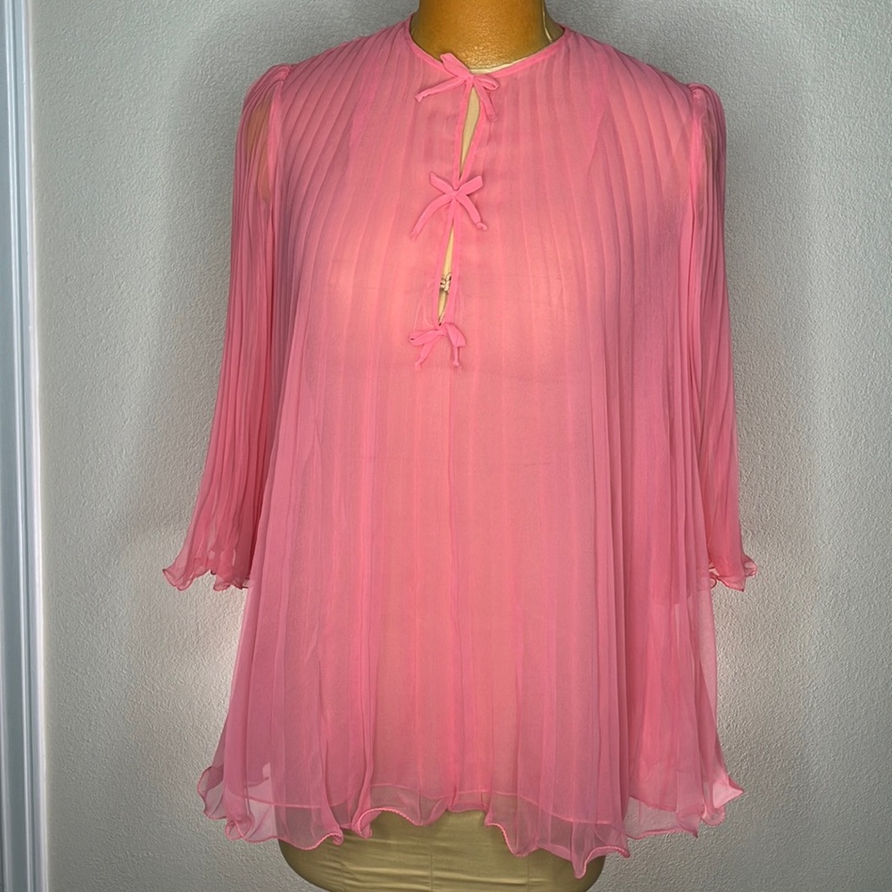 Vintage Accordion Pleat Babydoll Top